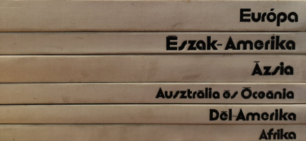 6 db Képes földrajz (Európa + Ázsia + Afrika + Ausztrália és Óceánia + Észak-Amerika + Dél-Amerika) antikvár