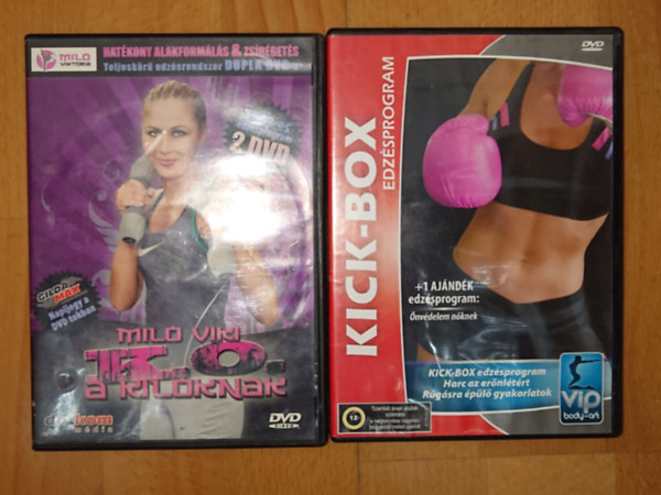 Milo Viki: 2 DVD edzéshez erős nőknek: Kick-box edzésrogram, KO a kilóknak antikvár
