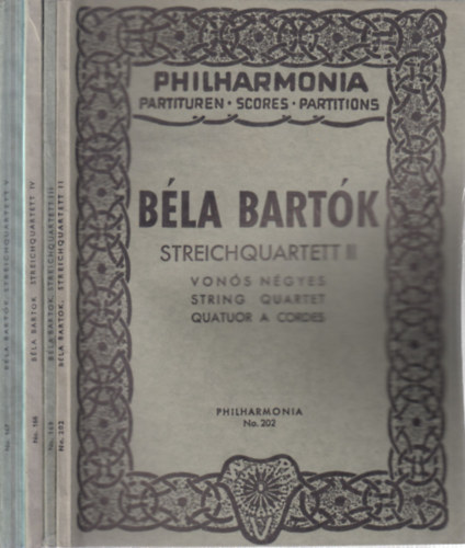 Béla Bartók: Streichquartett II-V. (vonós négyes) antikvár