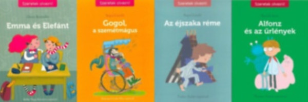 Deres Kornélia, Bartók Imre, Sepsi László: 4 db könyv a Szeretek olvasni! sorozatból: Emma és Elefánt + Gogol, a szemétmágus  + Alfonz ​és az űrlények 1. + Az éjszaka réme antikvár