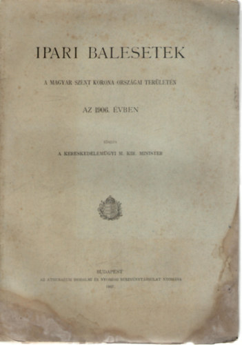 Ipari balesetek a Magyar Szent Korona országi területén az 1906. évben antikvár