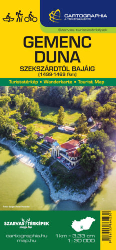 Szarvas András Térk.Ügyn.: Gemenc / Duna (Szekszárd-Baja) turista-, kerékpáros- és vízisport térkép könyv