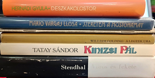 Stendhal, Mario Vargas LLosa, Hernádi Gyula, Tatay Sándor, William Golding, Oscar Wilde: XX. századi könyvcsomag antikvár