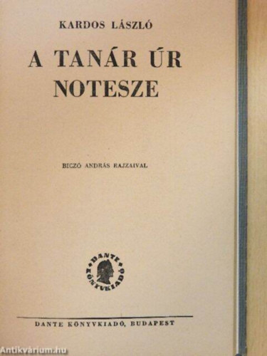 Kardos László: A tanár úr notesze antikvár