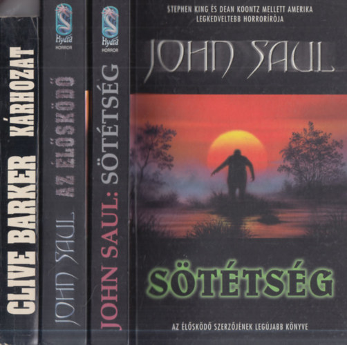 Clive Barker, John Saul: 3 db. horror: Kárhozat + Sötétség + Az élősködő antikvár