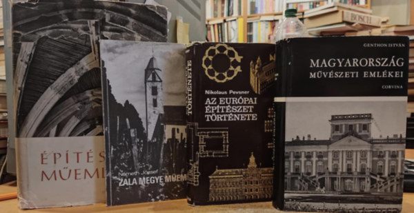 Genthon István, Nikolaus Pevsner, Németh József, Gerő László: 4 db Magyarország művészeti emlékei + Az Európai építészet története + Zala megye műemlékei + Építészeti műemlékek antikvár
