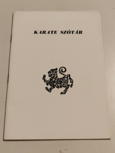 ismeretlen: Karate szótár antikvár