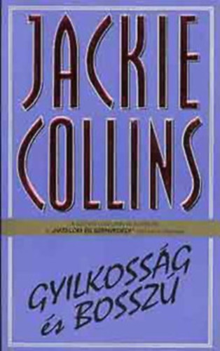 Jackie Collins: 2 db könyv, Jackie Collins: Gyilkosság és bosszú+Borzongás antikvár