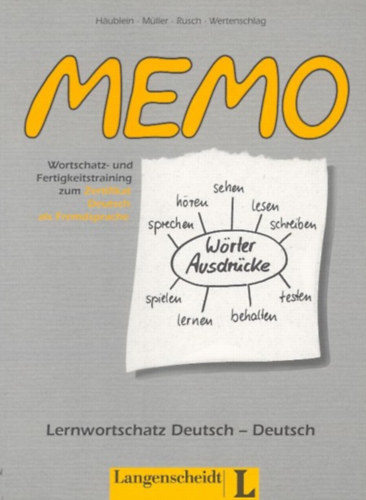 Memo. Wortschatz- und Fertigkeitstraining zum Zertifikat Deutsch als Fremdsprache. antikvár