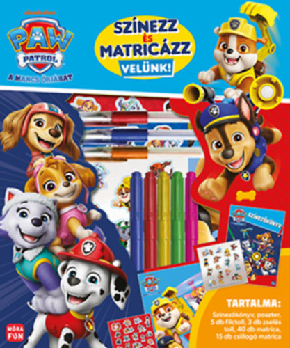 Mancs Őrjárat -  Színezz és matricázz velünk! könyv