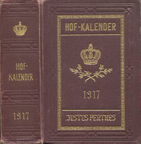Gothaischer Genealogischer Hofkalender nebst diplomatisch-statistischem Jahrbuche 1917. antikvár