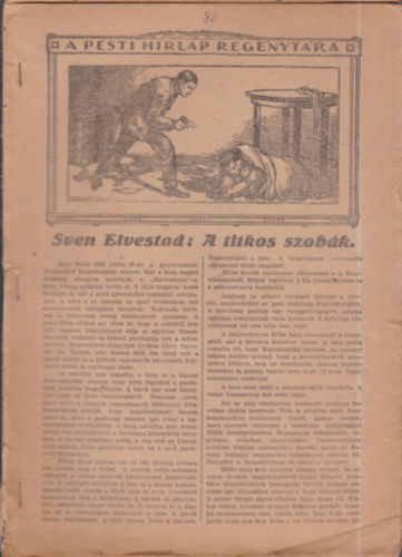 Sven Elvestad: A titkos szobák (A Pesti Hírlap Regénytára)- teljes mű antikvár
