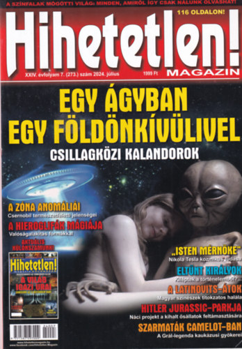Hihetetlen magazin XXIV. évfolyam 7. (273.) szám 2024. július antikvár