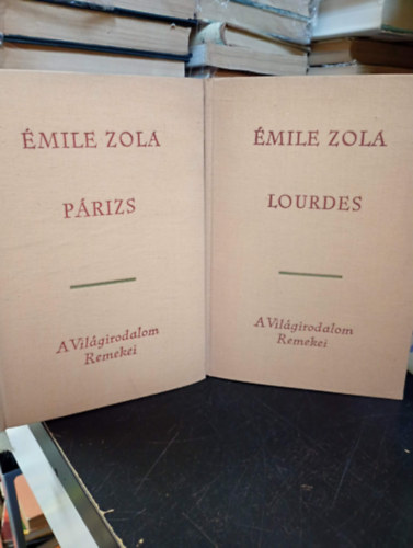 Emil Zola, Maupassant: 2 db Émile Zola könyv: Lourdes, Párizs antikvár