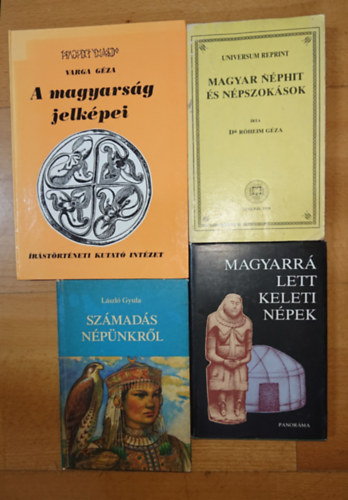 László Gyula, Dr. Róheim Géza, Varga Géza: 4 könyv a magyar őstörténetről: Számadás népünkről, Magyarrá lett keleti népek, Magyar néphit és népszokások, A magarság jelképei antikvár