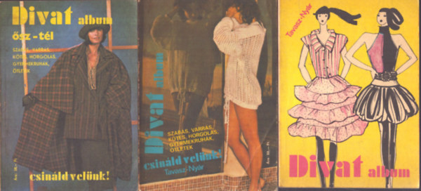 3 db Divat album: Divat album ősz-tél 1986 - Divat album tavasz-nyár 1986 - Divat album tavasz-nyár 1987 antikvár