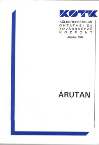 dr Pernyéz István: Árutan -KOTK antikvár