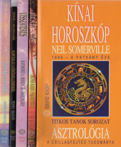 Thorwald Dethlefsen, Penny McLean, Raymond Avery Moody · Paul Perry, Howard Murphet, Neil Somerville: Élet az élet után (A lélek halhatatlan) + Kapcsolat a Védőszellemeddel + Visszatérés (Feltárhatjuk saját előző életeinket) + Túl a halálon (A nem ismert tartomány a halál és a halálon túli élet elméleti és ...) + Kínai horoszkóp (1996 - A patkány éve) könyv