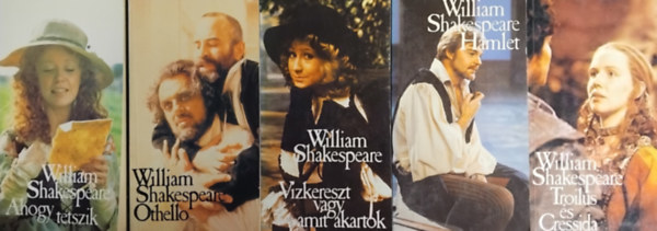 William Shakespeare: 5 db Shakespeare (BBC) kötet: Othello, s,  Troilus és Cressida, Vízkereszt vagy amit akartok, Hamlet Ahogy tetszik antikvár