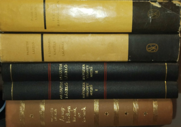 Passuth László: 5 db Passuth regény: Lagunák -  Hétszer vágott mező I-II - Aranyködben fáznak az Istenek + Fekete bársonyban + Lombard kastély/Lagúnák antikvár