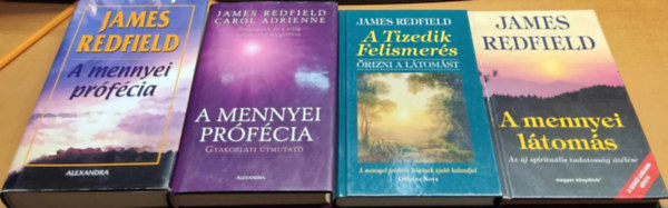 James Redfield, Carol Adrienne: 4 db A mennyei prófécia + A mennyei prófécia: gyakorlati útmutató + A mennyei látomás + A tizedik felismerés könyv