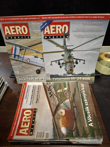 Sajtos Zoltán (főszerk.): Aero magazin XIX. évfolyam 2017. február - 2018. január (9 db), teljes évfolyam, lapszámonként (hiányzik 2017. márciusi és áprilisi szám!)) antikvár