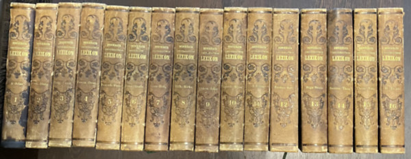 Brockhaus, F.A. Brockhaus: Conversations lexikon 1-16 kötetben 1851 X. kiadás - Allgemeine Deutsche Real- Enciklopadie für die gebildeten Stande. antikvár