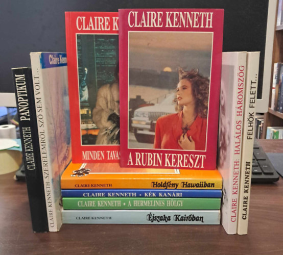 Claire Kenneth: 10 db-os Claire Kenneth KÖNYVMENTŐ AJÁNLAT: Minden tavasz végetér..., Éjszaka Kairóban, A hermelines hölgy, Kék kanári, Holdfény Hawaiiban, A rubin kereszt, Panoptikum, Felhők felett..., Szerelemről szó sem volt...,Halálos háromszög antikvár