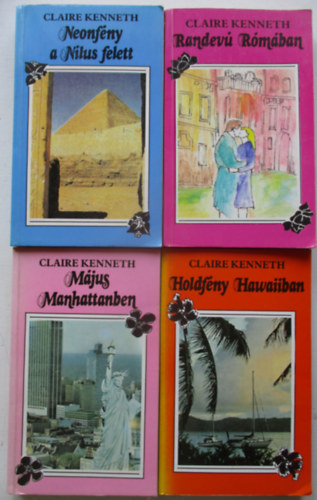 Claire Kenneth: 4 db Claire Kenneth: Neonfény a Nílus felett, Randevú Rómában, Holdfény Hawaiiban, Május Manhattanben. antikvár