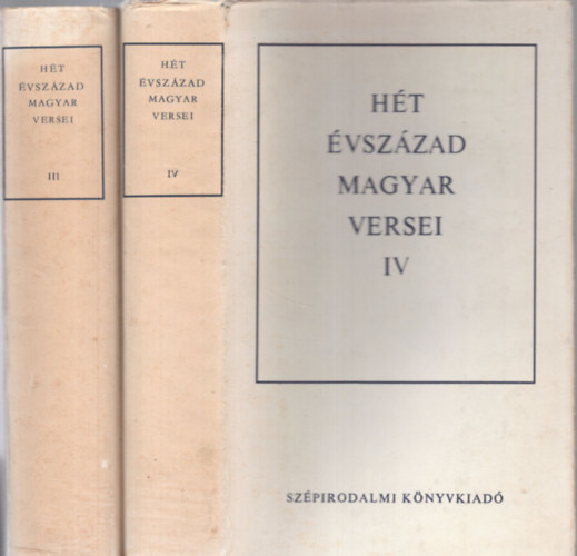 Hét évszázad magyar versei III-IV. antikvár