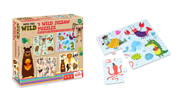 Into the Wild - 4 Wild Jigsaw Puzzles játékkártya