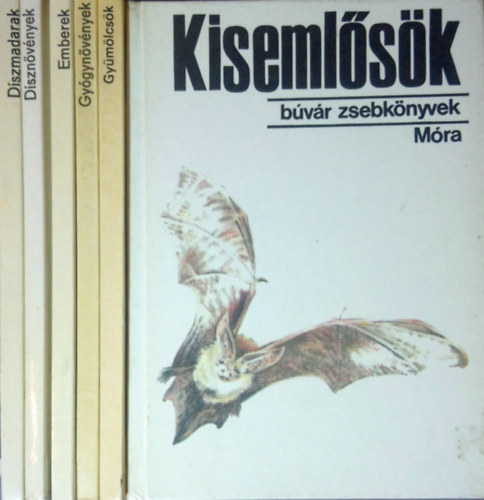 Vargha Béla, Dr. Debreczy Zsolt, Hankó Ildikó, Dr. Isépy István, Dr. Kádas Lajos, Schmidt Egon: Búvár zsebkönyvek (6 db): Díszmadarak + Dísznövények + Emberek + Gyógynövények + Gyümölcsök + Kisemlősök könyv