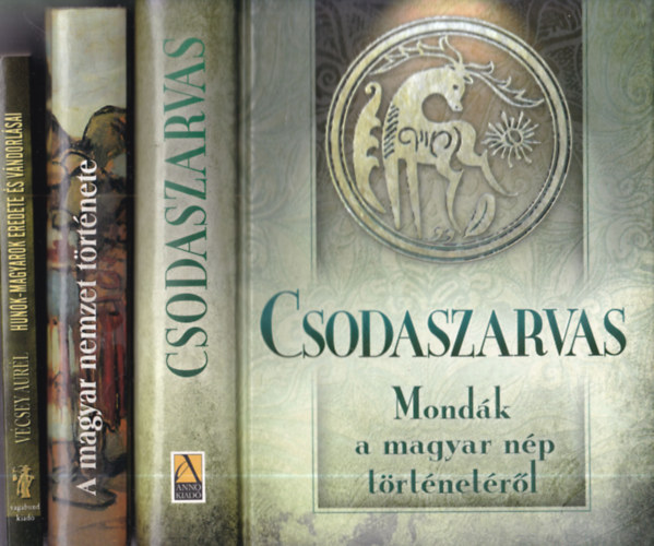 Dr. Görög Ferenc, Vécsey Aurél: 3 db őstörténet: Csodaszarvas - Mondák a magyar nép történetéről + A magyar nemzet története + Hunok-magyarok eredete és vándorlása antikvár