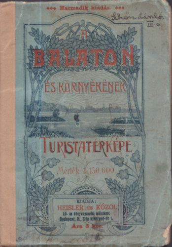 Balaton és környékének turistatérképe 1:150000 (eredeti, színes litográfia) antikvár