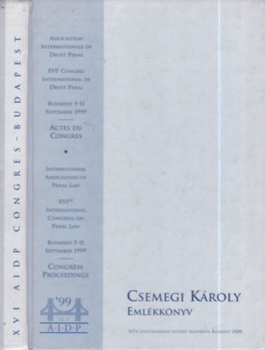 Wiener A. Imre (szerk.): Csemegi Károly emlékkönyv (többnyelvű) antikvár