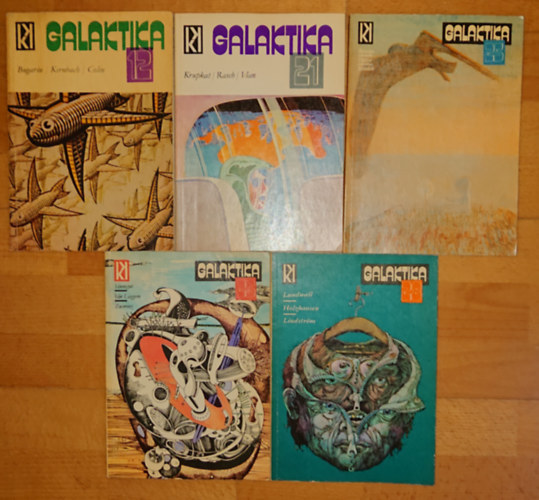 Kurt Vonnegut, Kernbach Victor, Gerhard Zwerenz, Sam Lundwall, Bilenkin, Boris Vian: 5 szám a Galaktika tudományos antológiából: 12., 21., 25., 26., 28. antikvár