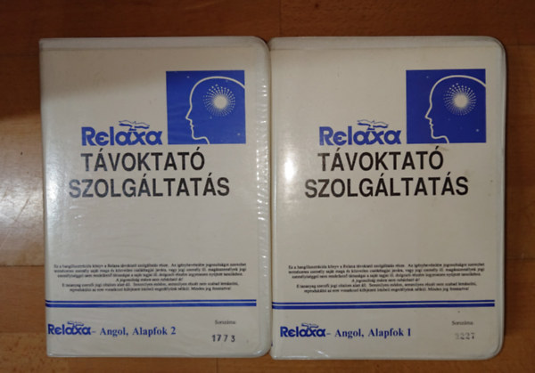 2 Relaxa Távoktató solgáltatás összesen 12 magnókazettán: Angol, Alapfok 1., Angol, Alapfok 2. antikvár