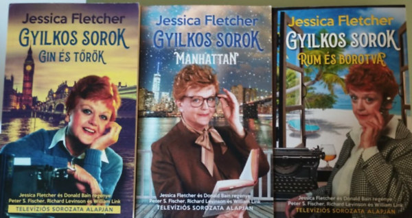 Jessica Fletcher: 3db Fletcher Jessica könyv Gyilkos sorok:Gin és tőrök,Manhattan,Rum és borotva antikvár