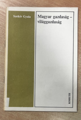 Szekér Gyula: Magyar gazdaság - világgazdaság antikvár