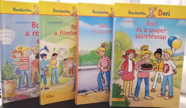 Julia Boehme: Bori és a szuper születésnap, Bori és az eltűnt kutya., Bori és a rejtélyes eset, Bori a filmforgatáson- 4 db könyv antikvár