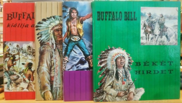 F. Austin, W. Daniel, J. Stranger: 4 db "Texas": Buffalo Bill békét hirdet + Buffalo Bill kiállja a próbát + Fehér Ordas tomahawkja + Vörös árnyak az oregoni úton antikvár