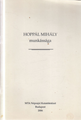 Hoppál Mihály munkássága antikvár