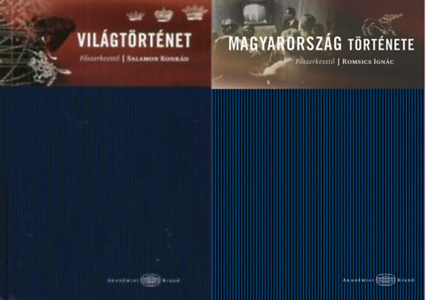 Salamon Konrád, Romsics Ignác (szerk.): Világtörténet (dedikált) + Magyarország története ( 2 kötet ) könyv