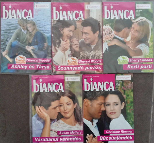 Sherryl Woods, Susan Mallery, Christine Rimmer: (5 db) Bianca romantikus magazin:  Ashley és társa / Szunnyadó parázs / Váratlanul várandós / Kerti parti / Búcsúajándék antikvár