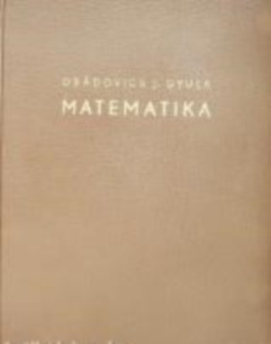 Obádovics J. Gyula: Matematika (Obádovics) könyv