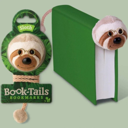 Lajhár, vidám állatos könyvjelző ajándék könyvhöz