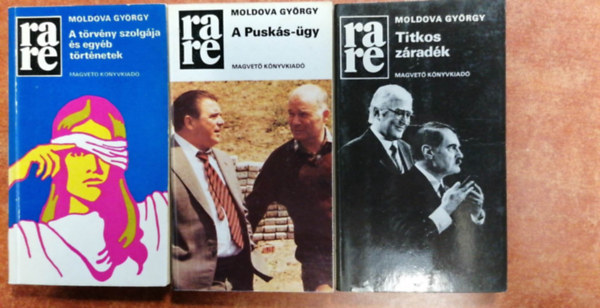 Moldova György: 3 db Moldova sorozat:A törvény szolgája+A Puskás-ügy,Titkos záradék antikvár