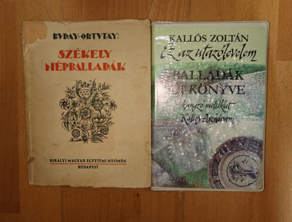 Buday György-Ortutay Gyula, Kallós Archívum, Kallós Zoltán: Balladacsomag (könyv + 4 kazetta): Székely népballadák + 	Ez az utazólevelem - Balladák új könyve - hangzó melléklet antikvár