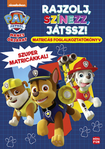 Mancs Őrjárat - Rajzolj, színezz, játssz! - Matricás foglalkoztatókönyv akciós termékkép 1
