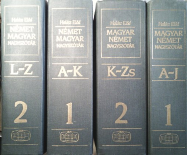 Halász Előd: Német-Magyar Nagyszótár I-II és Magyar-Német Nagyszótár I-II. antikvár